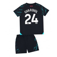 Camisa de time de futebol Manchester City Josko Gvardiol #24 Replicas 3º Equipamento Infantil 2023-24 Manga Curta (+ Calças curtas)